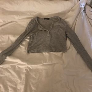Brandy Melville Thermal Waffle Long Sleeve Top